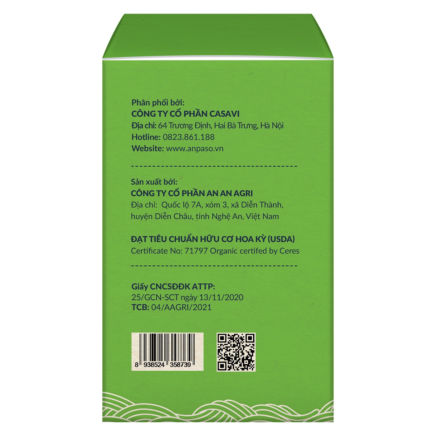 Mì ăn dặm mầm lúa mạch Organic Anpaso 120g hình 6