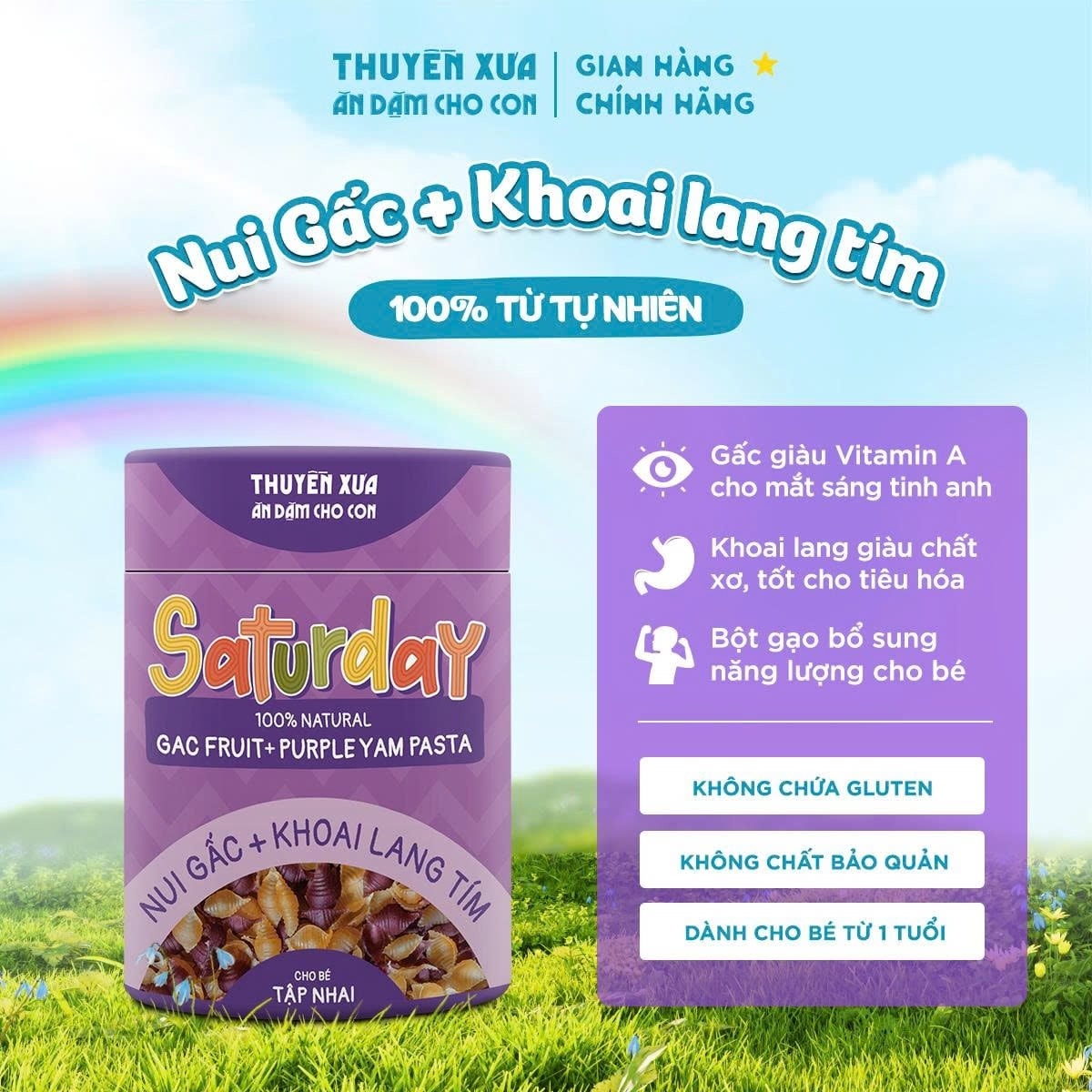 Nui gấc, khoai lang tím Thuyền Xưa cho bé 12M+ hình 2