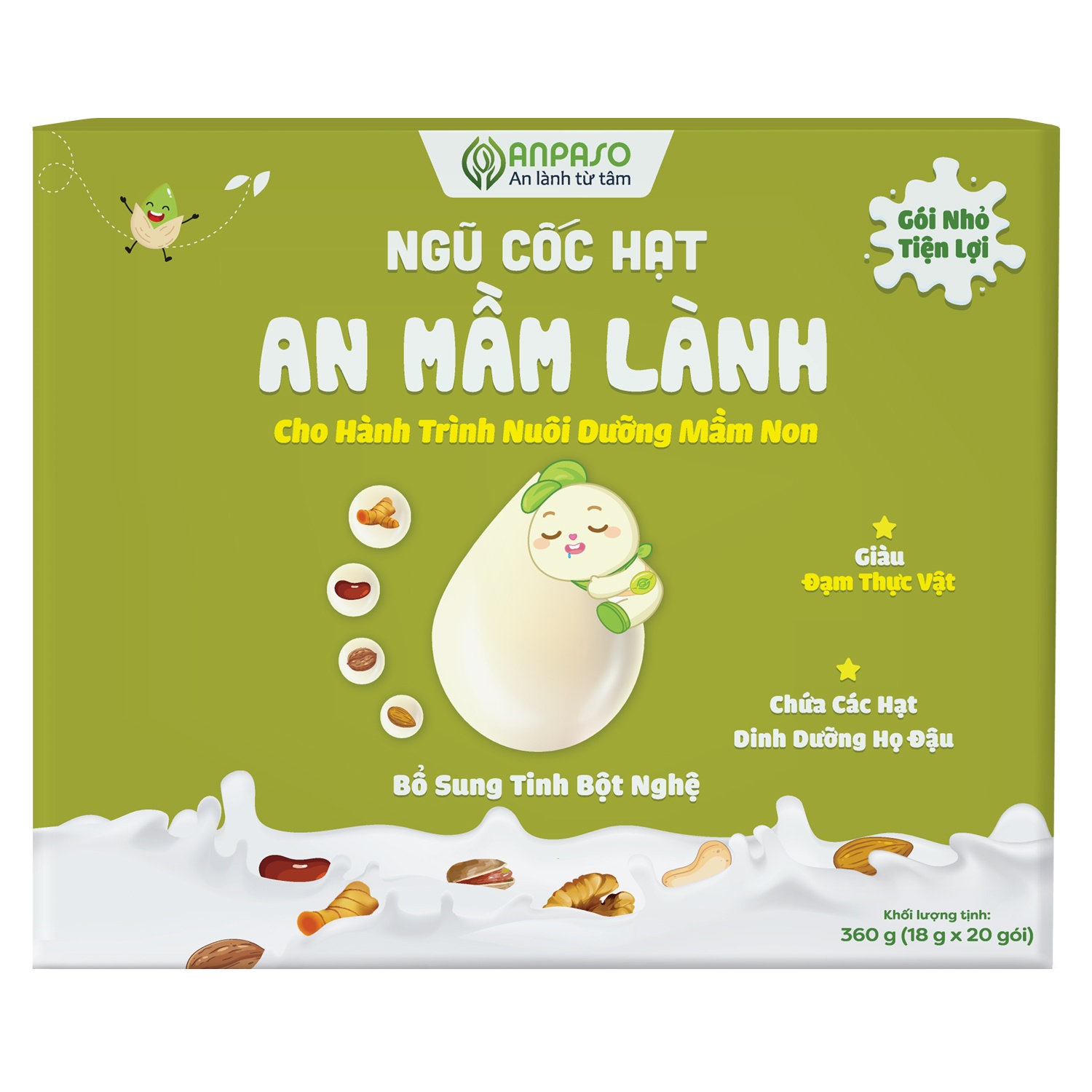 Ngũ cốc lợi sữa an mầm lành Anpaso 360g
