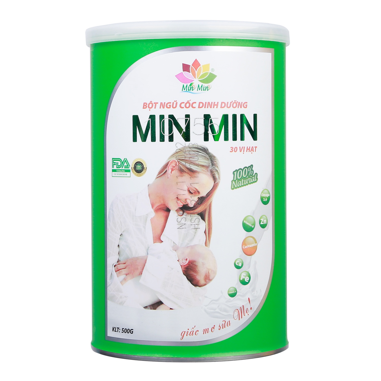 Bột ngũ cốc lợi sữa Min Min 500g hình 1