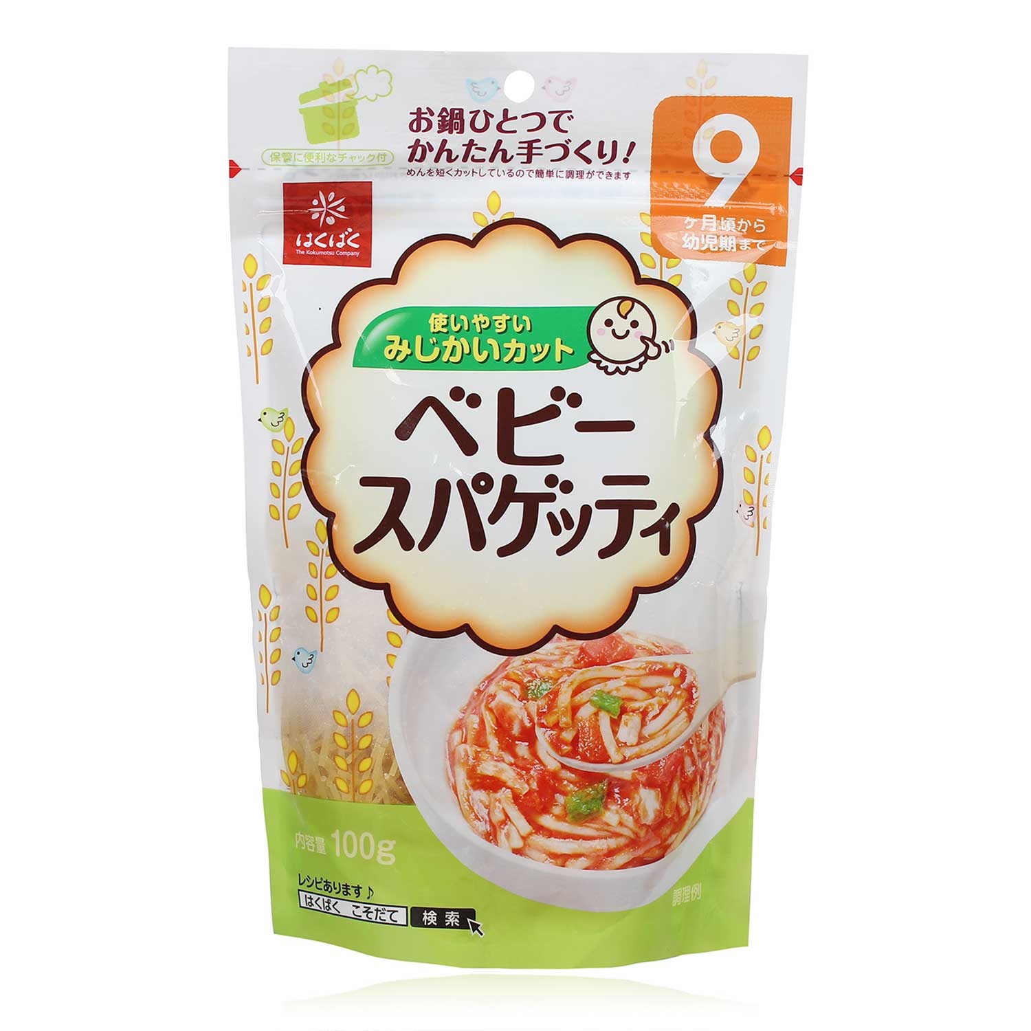 Mì spaghetti cho trẻ từ 9 tháng tuổi Hakubaku (100g)