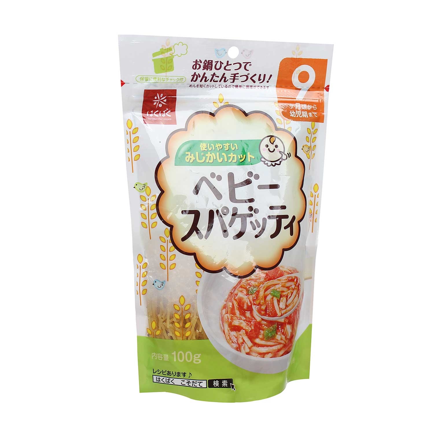 Mì spaghetti cho trẻ từ 9 tháng tuổi Hakubaku (100g)