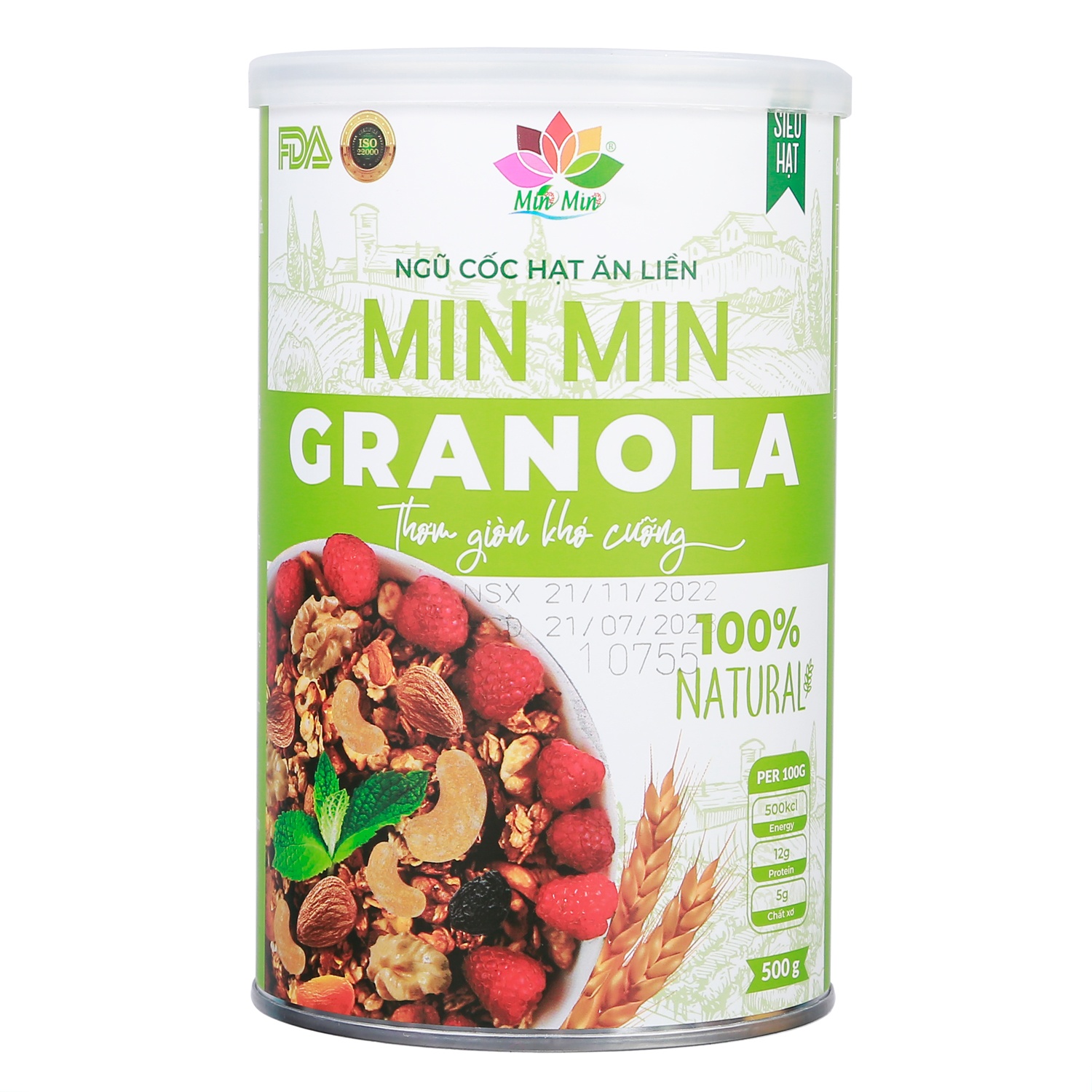 Ngũ cốc ăn liền Min Min Granola 500g hình 1