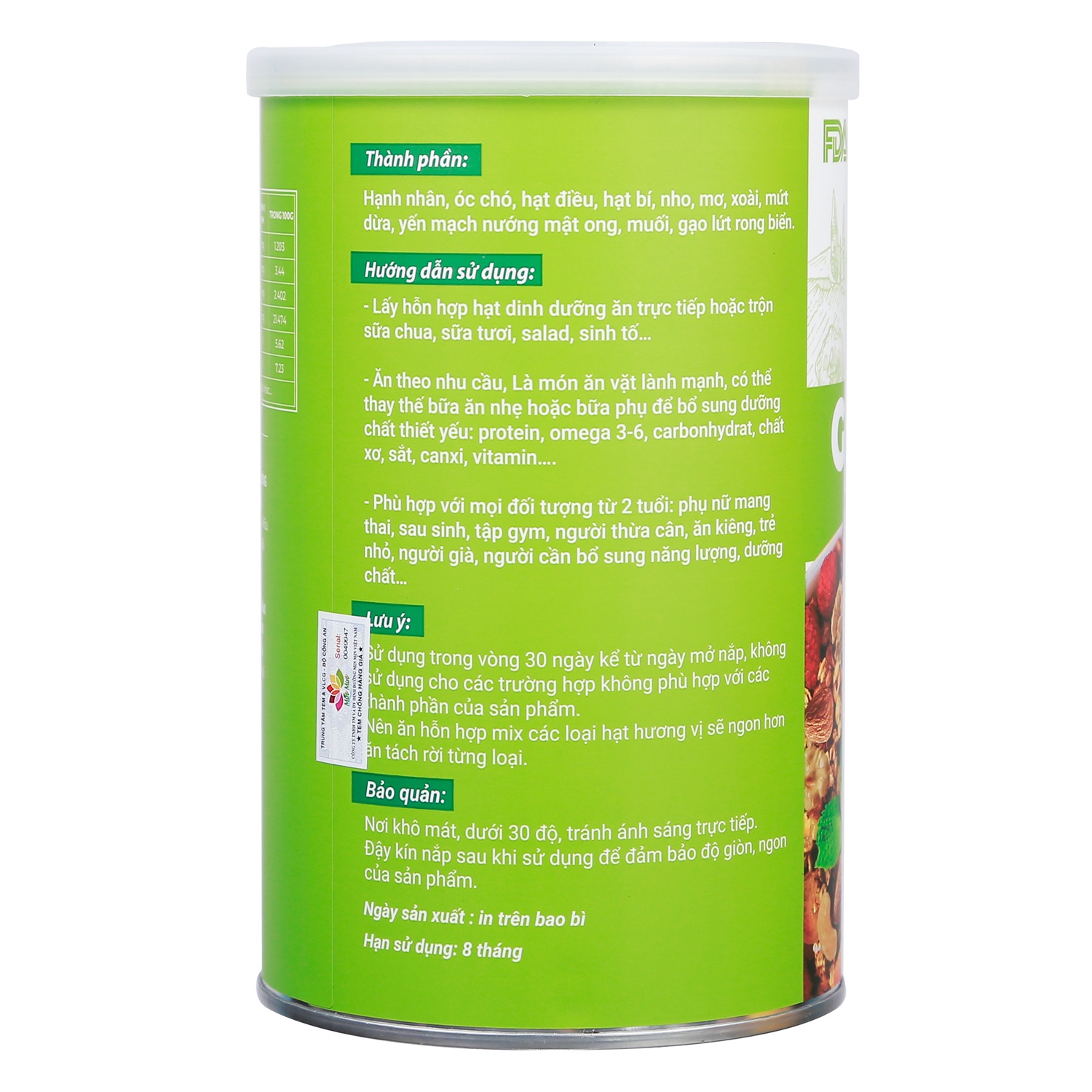 Ngũ cốc ăn liền Min Min Granola 500g hình 3