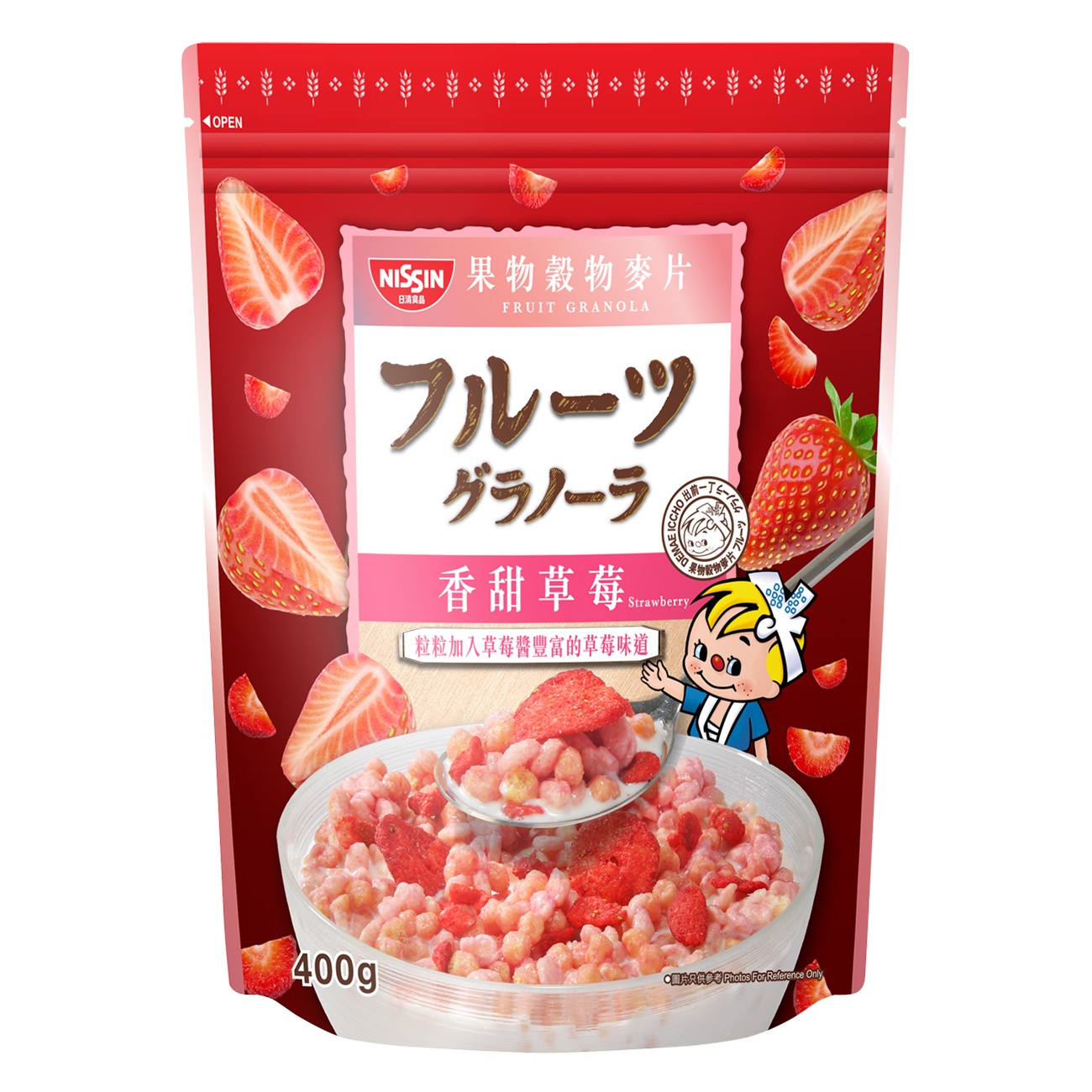 Ngũ cốc ăn liền Nissin Strawberry Granola 400g