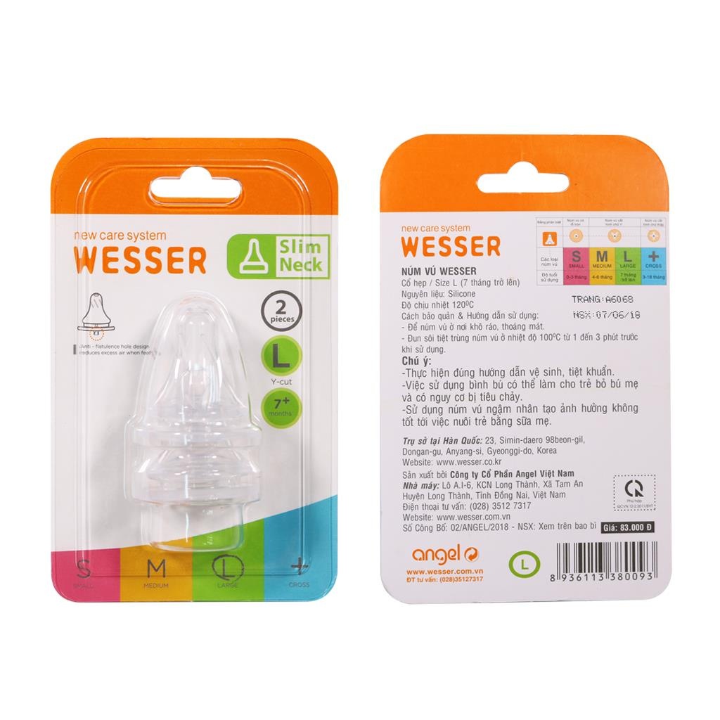 Bộ 2 núm ty Wesser size L 7M+ hình 1