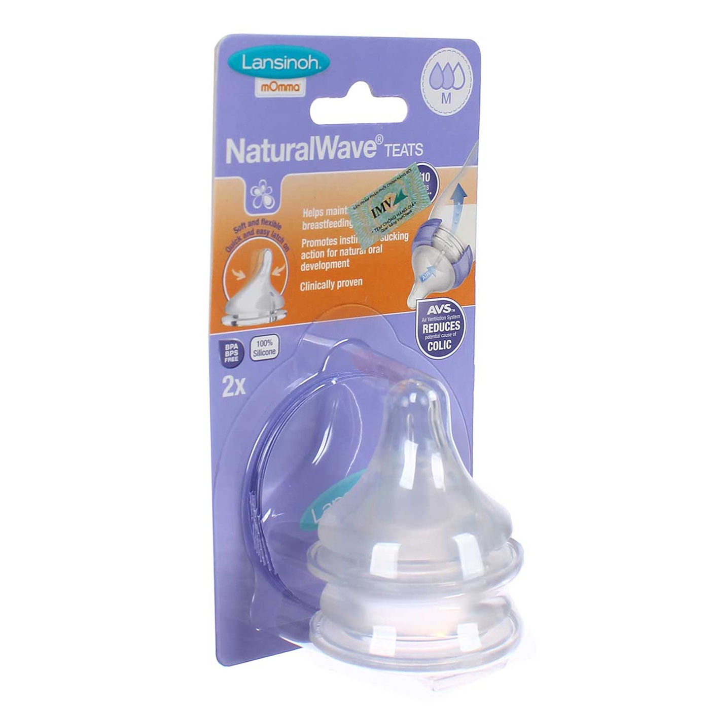 Núm ty Lansinoh size M (cho bé 3-6M) và size F (cho bé 6M+) hình 2