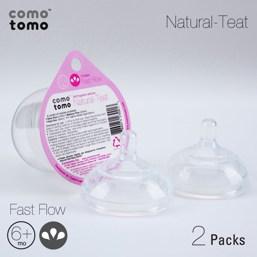 Núm ty siêu mềm Comotomo size S (0-3M), M (3-6M),  L (6M+), Y (6M+) hình 2