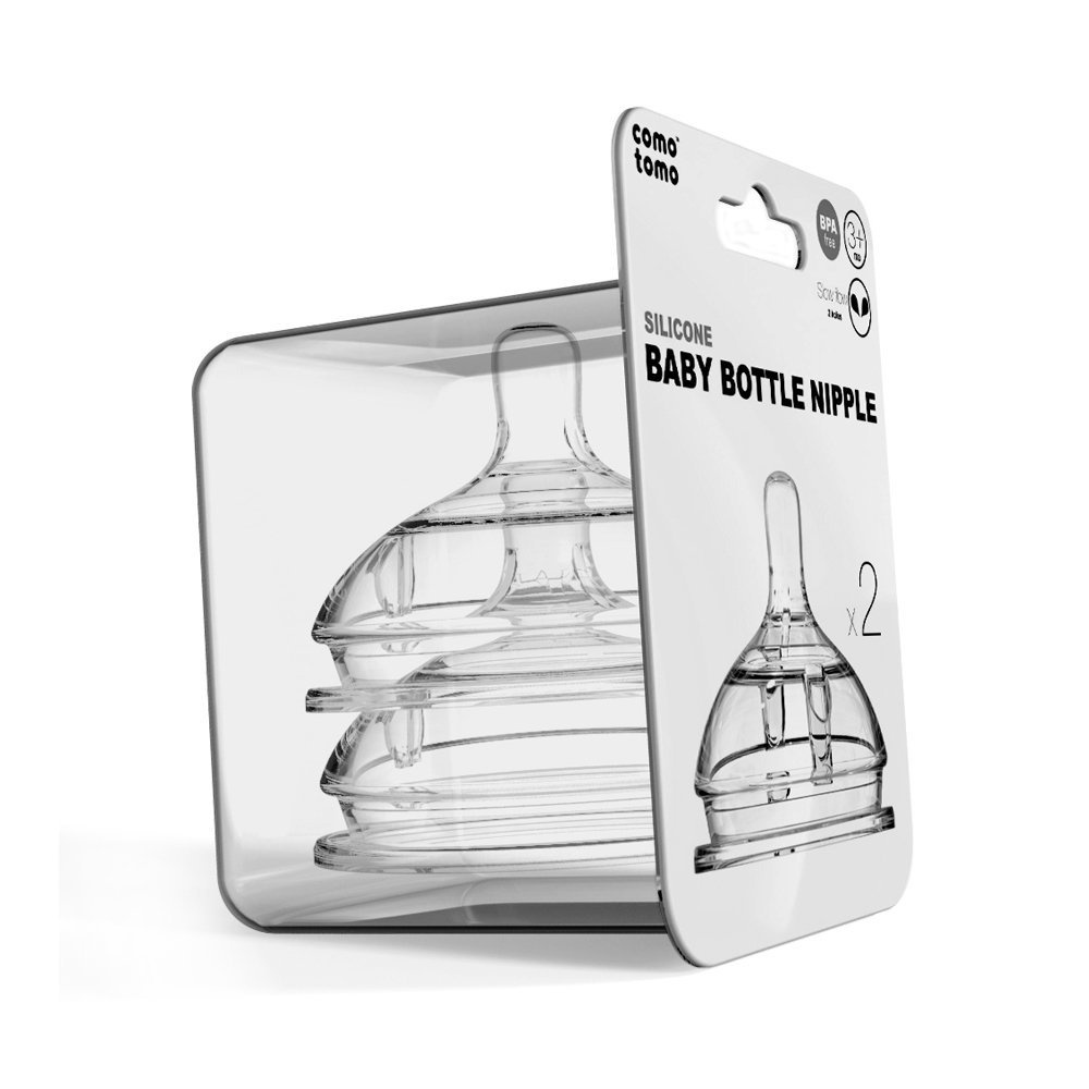 Núm ty siêu mềm Comotomo size S (0-3M), M (3-6M),  L (6M+), Y (6M+) hình 4