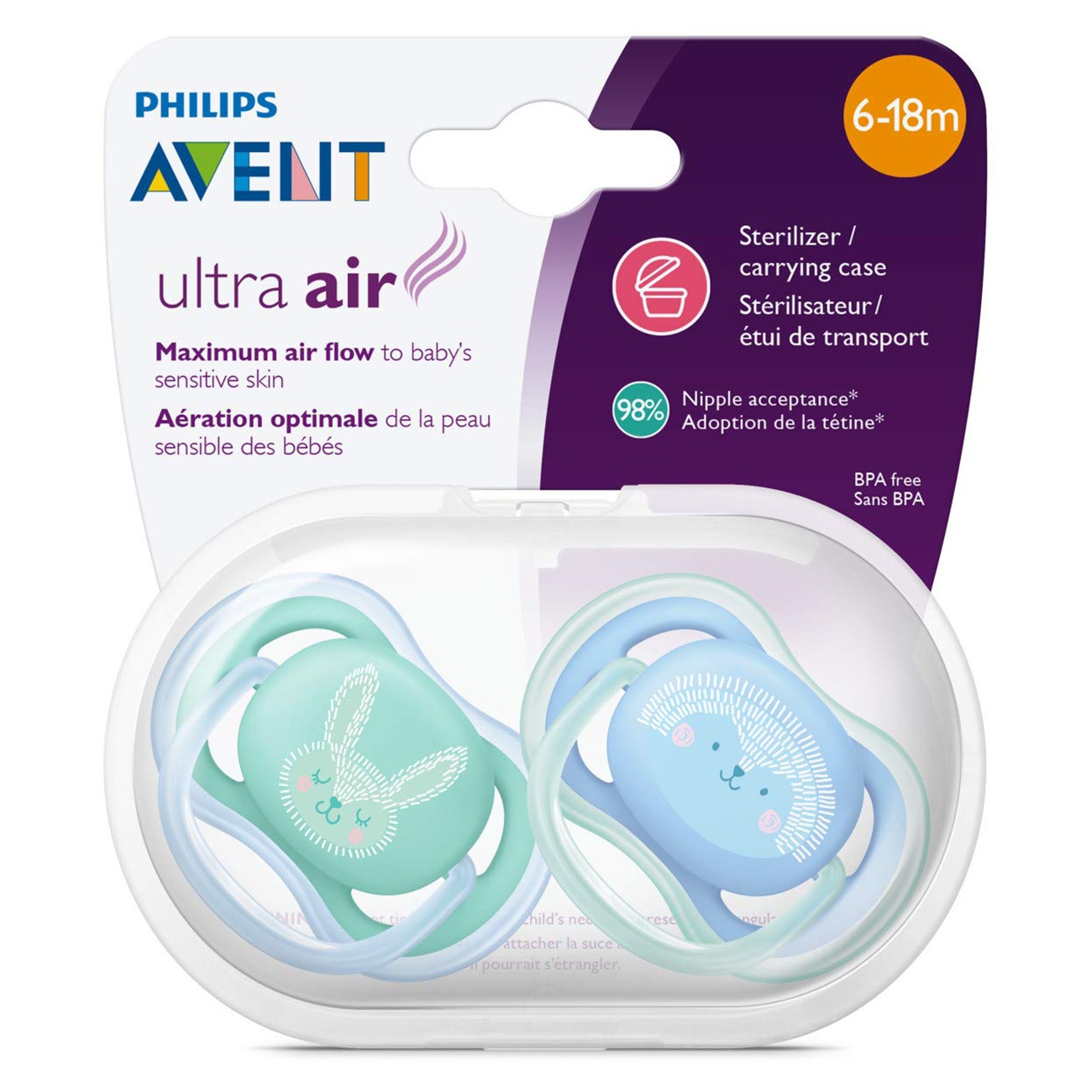 Ty ngậm đôi Philips Avent  Anh Quốc cho bé 6M-18M hình 1