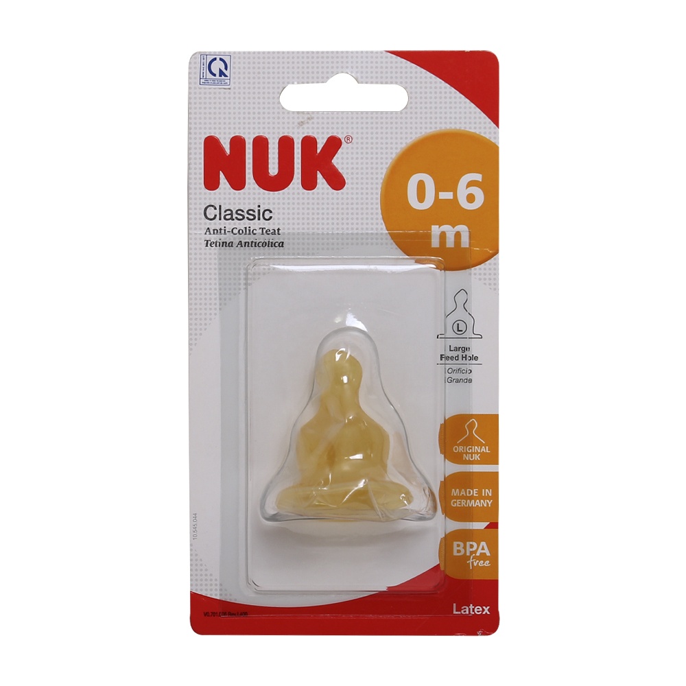 Ty thay cao su Nuk cổ hẹp L1 701114 hình 1