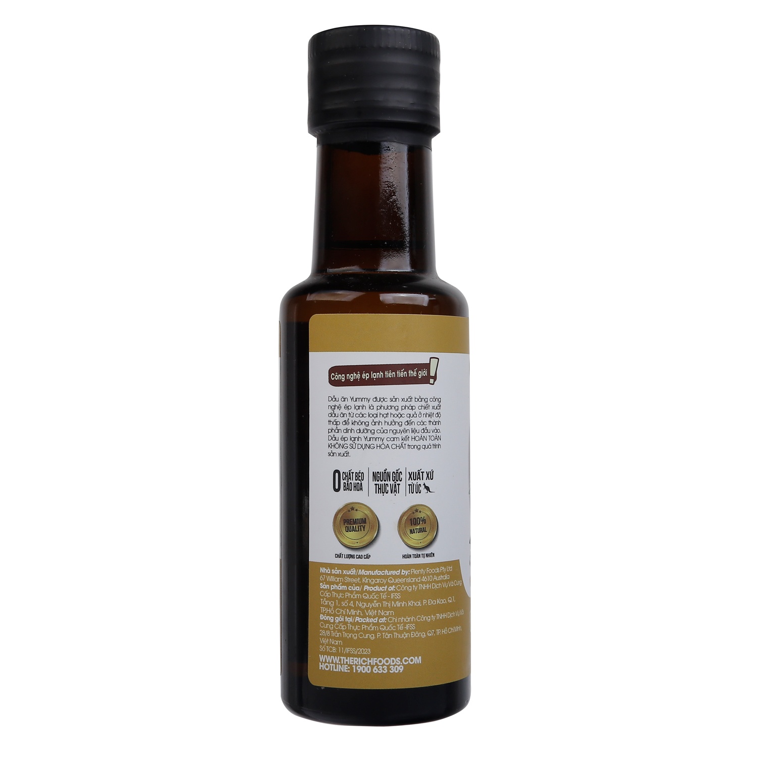 Dầu oliu ép lạnh TRF 110ML hình 2