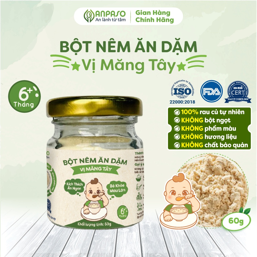 Bột nêm ăn dặm Anpaso vị măng tây 60g hình 5