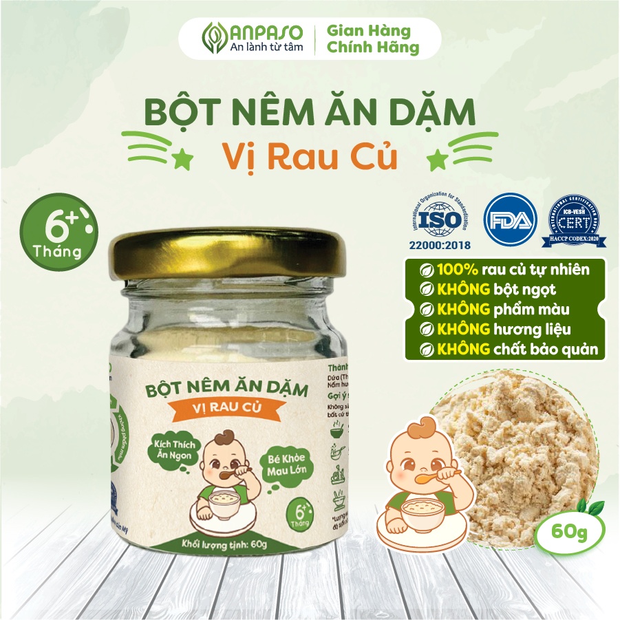 Bột nêm ăn dặm Anpaso vị rau củ 60g hình 5