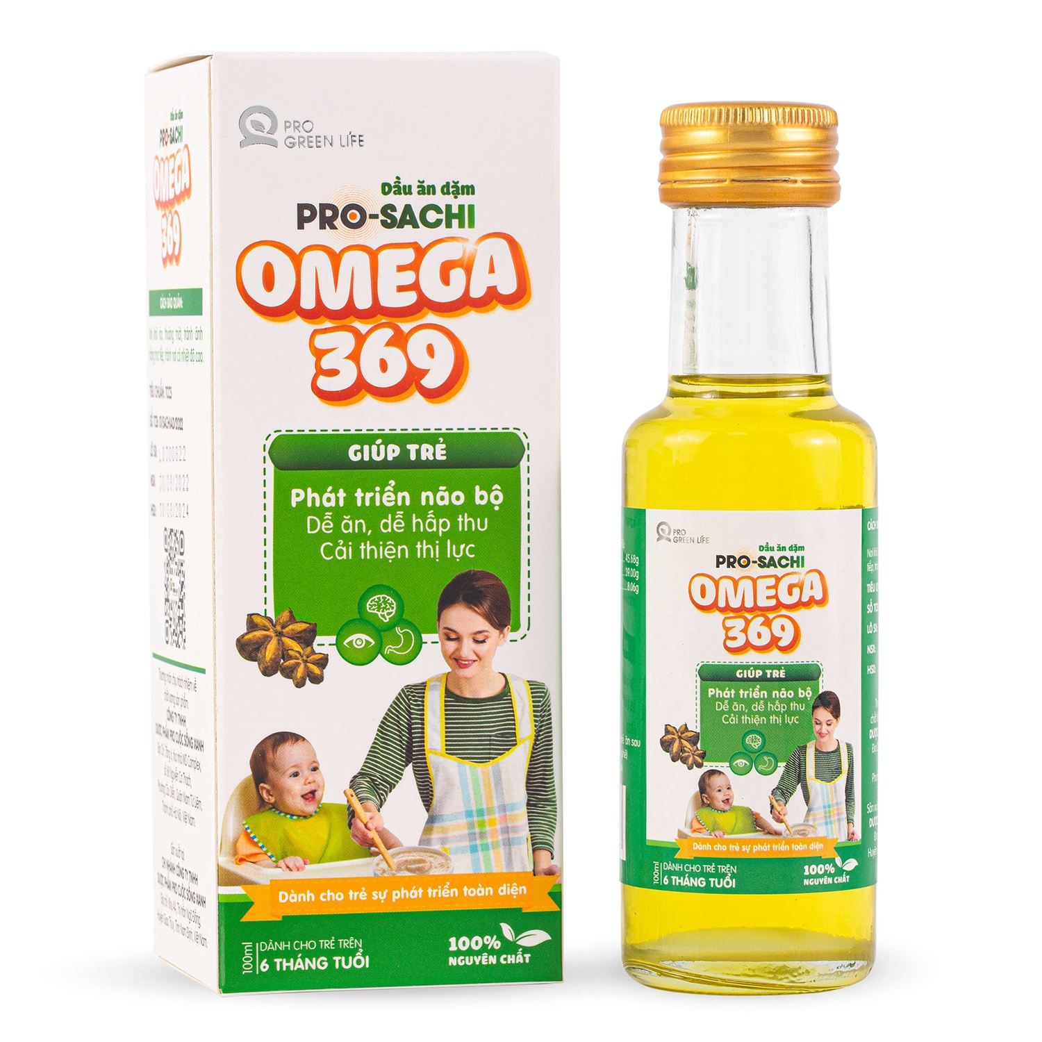 Dầu ăn dặm Pro-Sachi Omega 3.6.9 100ml