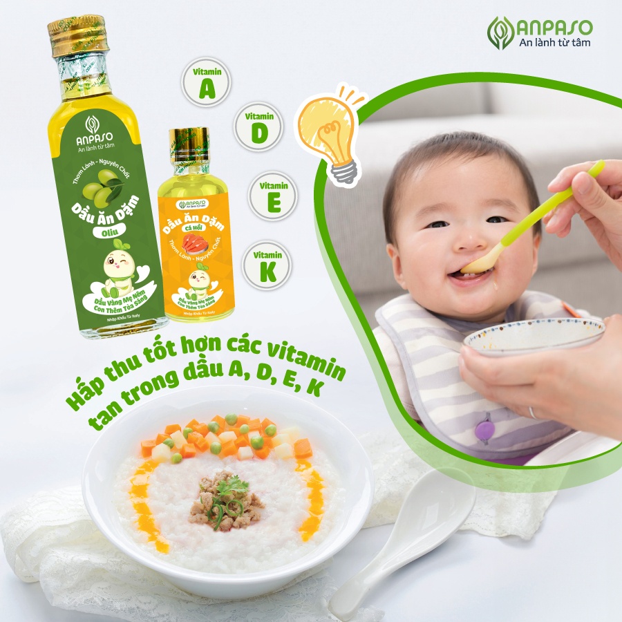 Công dụng nội bật của dầu ăn dặm Anpaso 100ml
