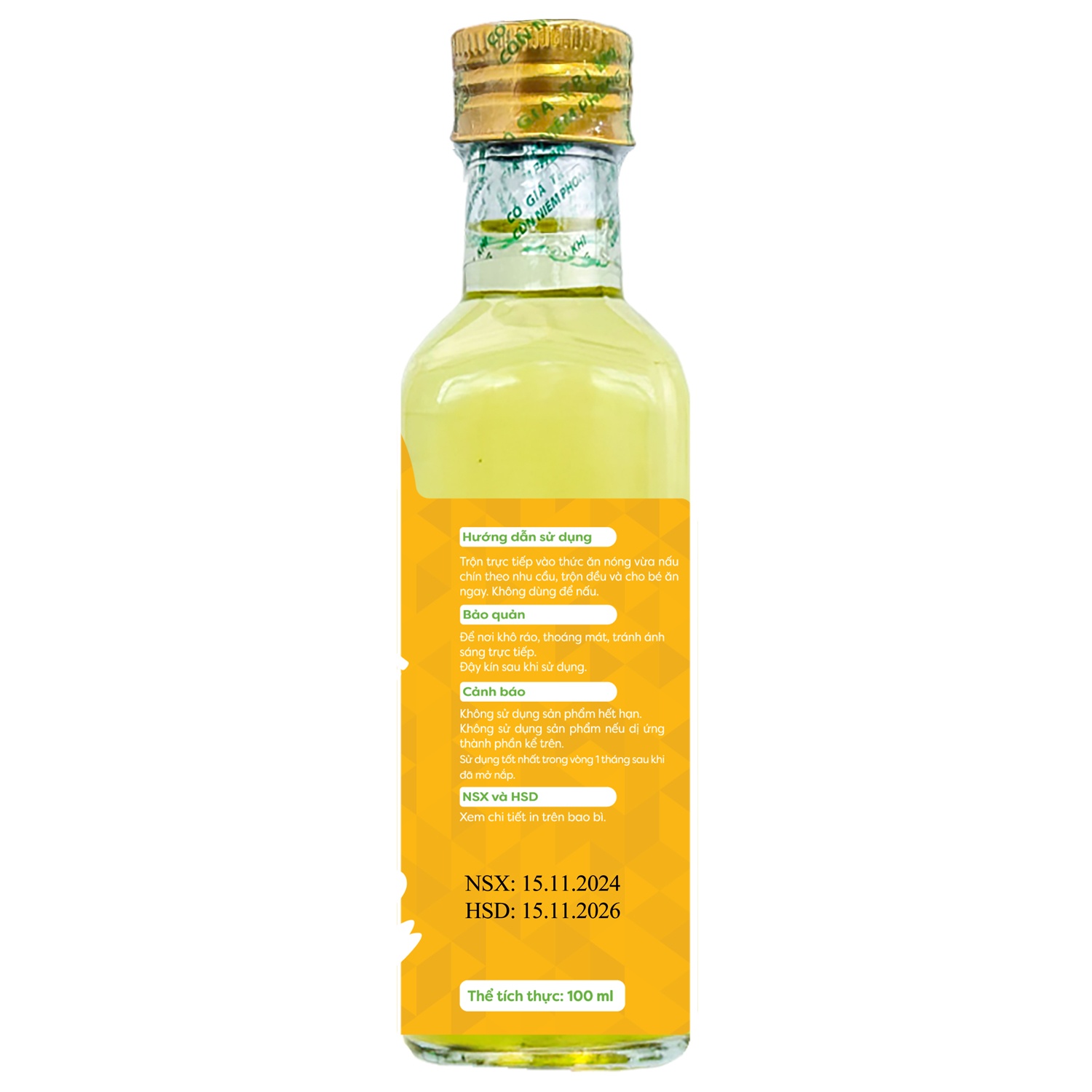 Hướng dẫn sử dụng dầu ăn dặm Anpaso 100ml