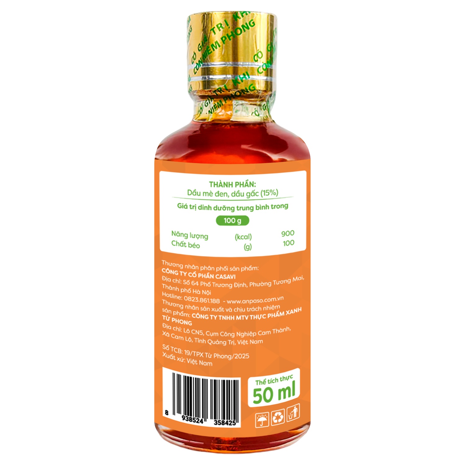 Dầu ăn dặm gấc Anpaso 50ml hình 3