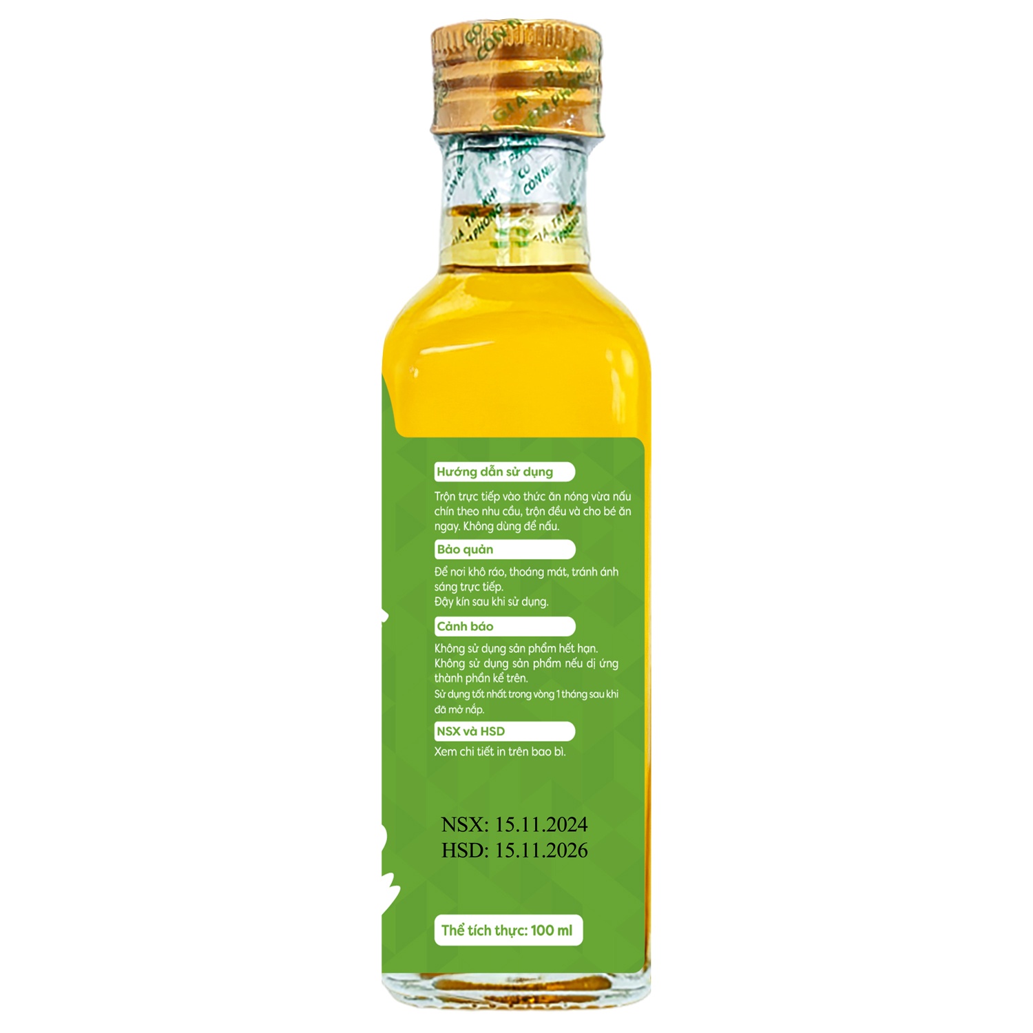Hướng dẫn sử dụng dầu ăn dặm Anpaso 100ml