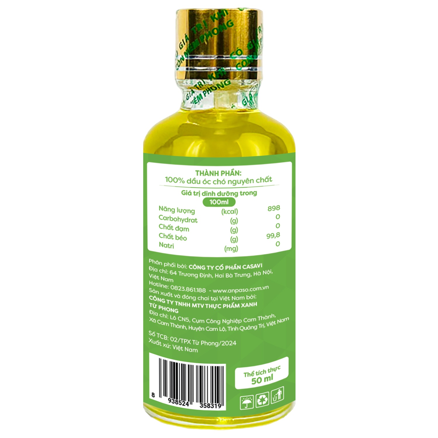 Dầu ăn dặm Óc chó Anpaso 50ml