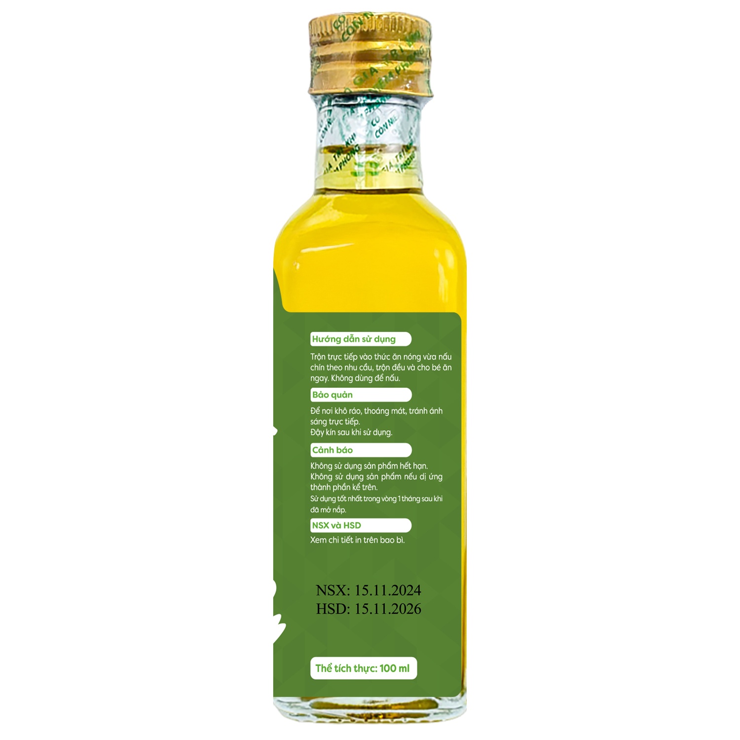 Hướng dẫn sử dụng dầu ăn dặm Anpaso 100ml