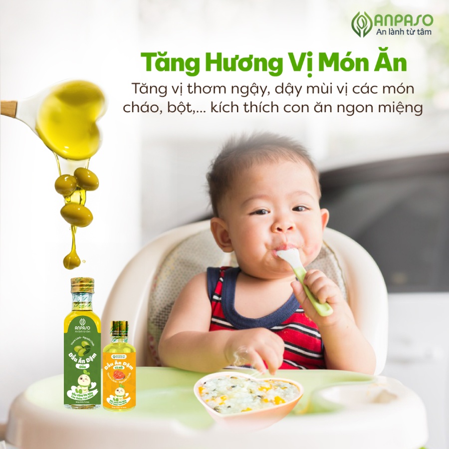 Công dụng nội bật của dầu ăn dặm Anpaso 100ml