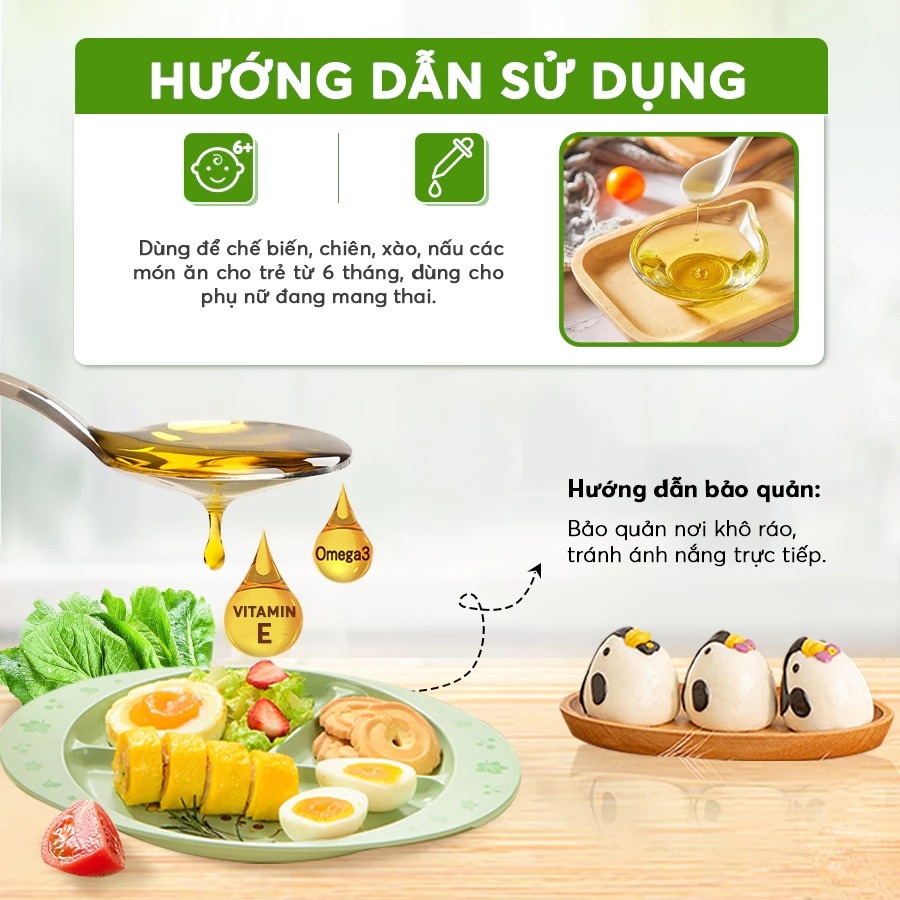 Hướng dẫn sử dụng dầu chiên xào cho bé Ecofood 150ml