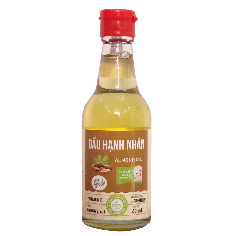 Dầu ăn dặm hạnh nhân nguyên chất Ecofood 60ml