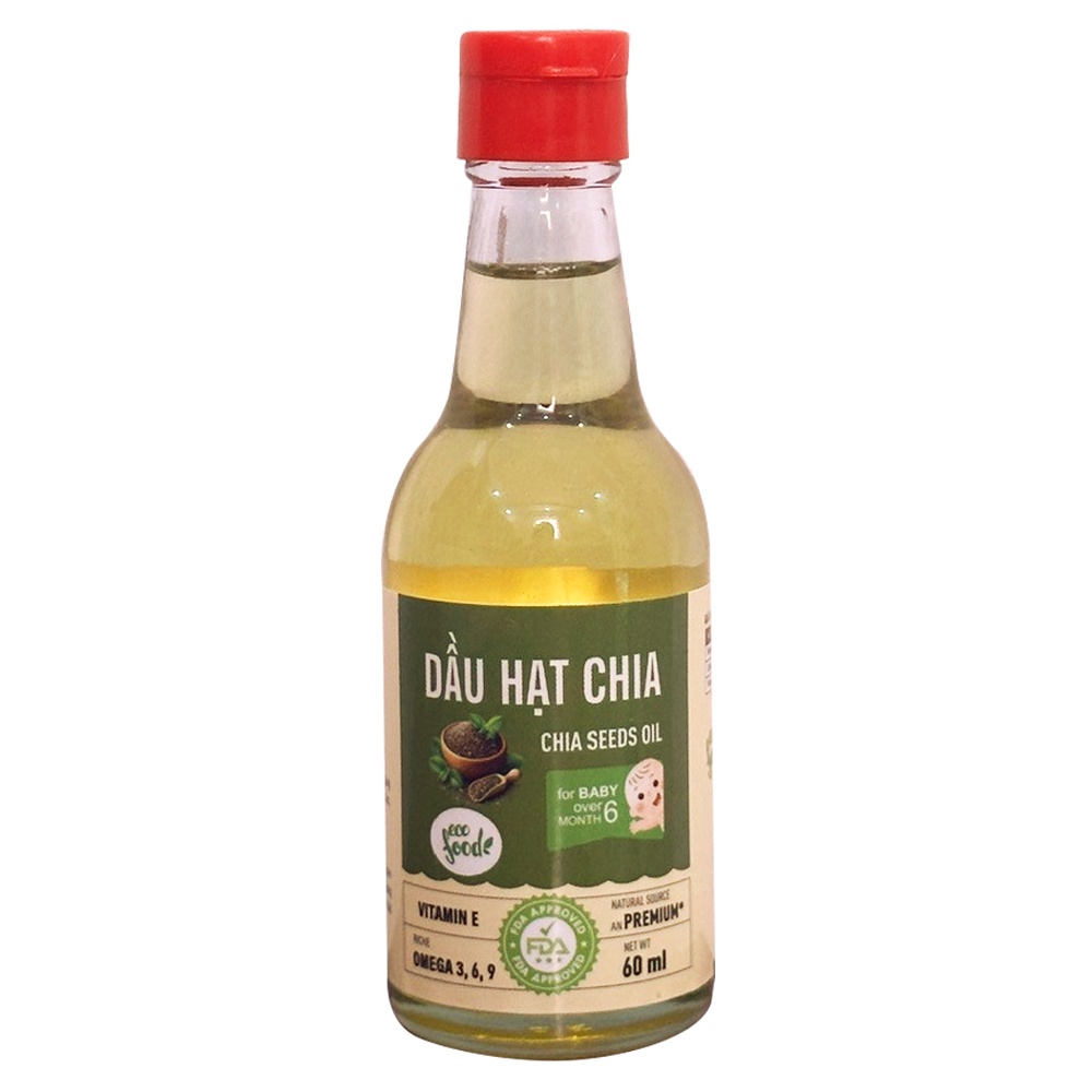 Công dụng Dầu hạt chia nguyên chất Ecofood 60ml
