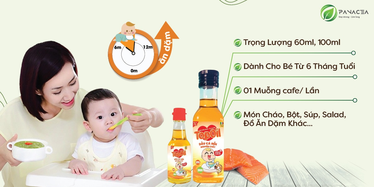 Hướng dẫn sử dụng dầu cá hồi nguyên chất Toppoil 100ml