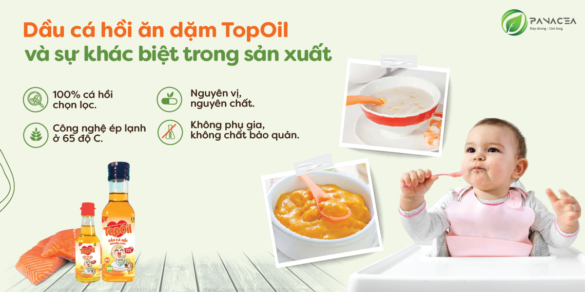 Thành phần dầu cá hồi nguyên chất Toppoil 100ml