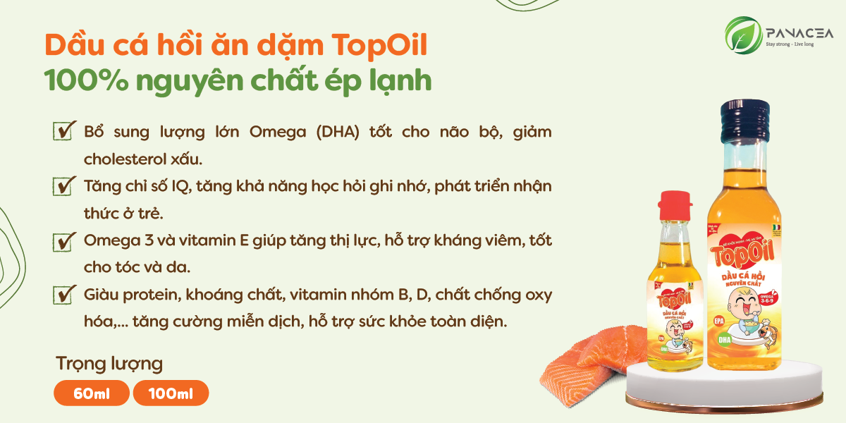 Dầu cá hồi nguyên chất Toppoil 60ml hình 1