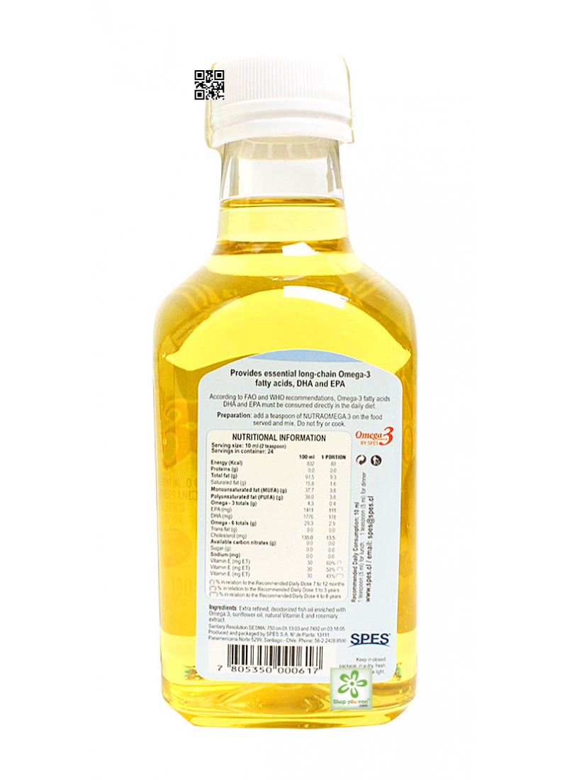 Dầu dinh dưỡng cá hồi Omega 3 240ml hình 2