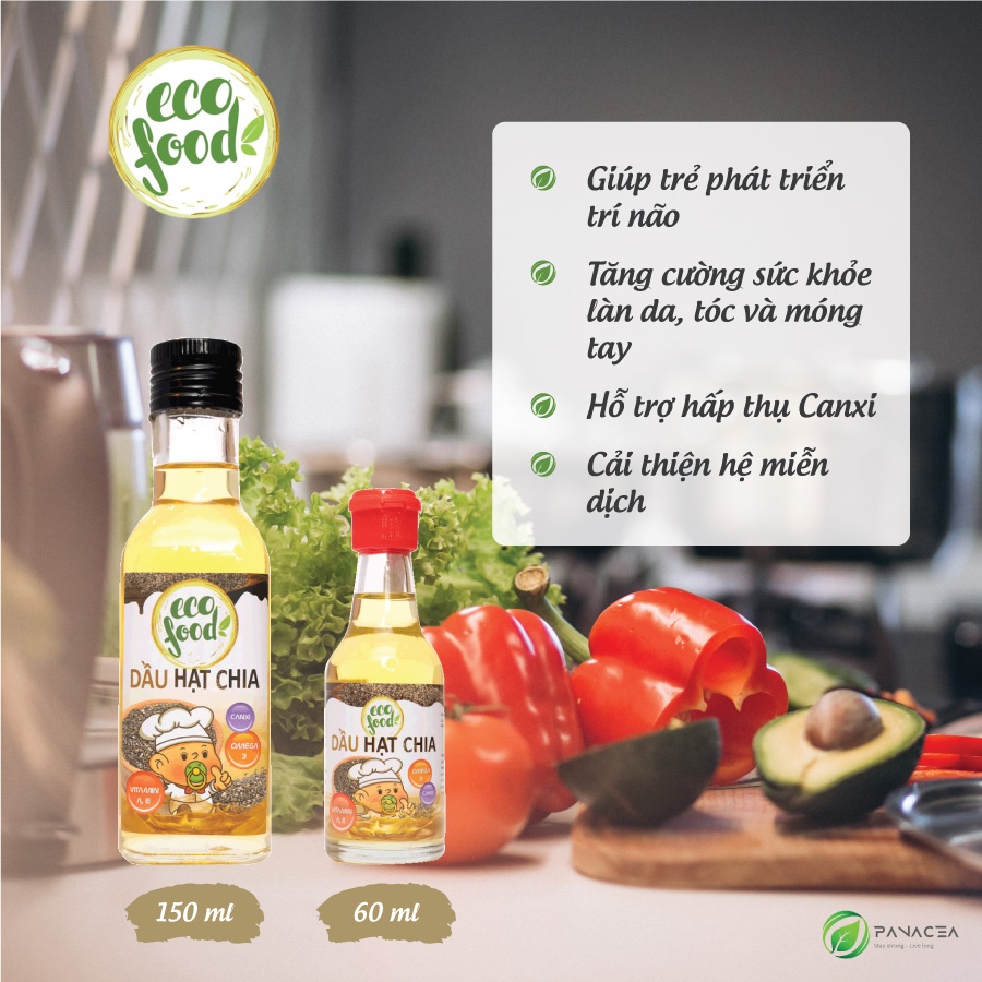 Dầu hạt chia nguyên chất Ecofood 60ml hình 2