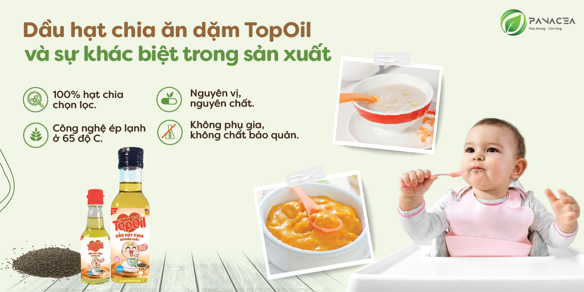 Thành phần dầu hạt chia nguyên chất Topoil 60ml