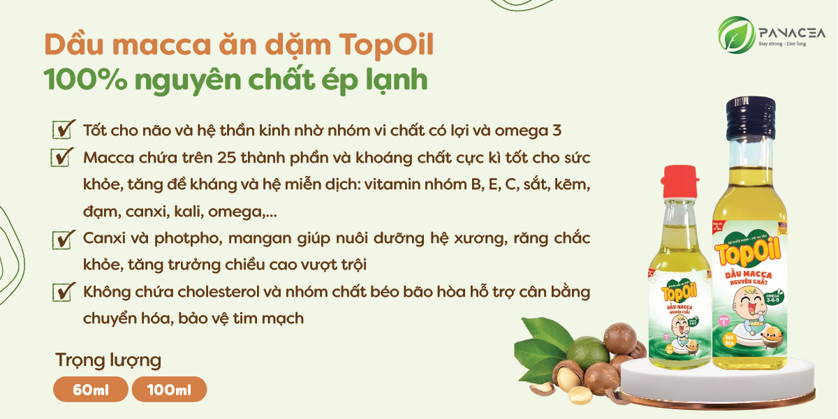 Dầu macca nguyên chất Toppoil 100ml hình 1