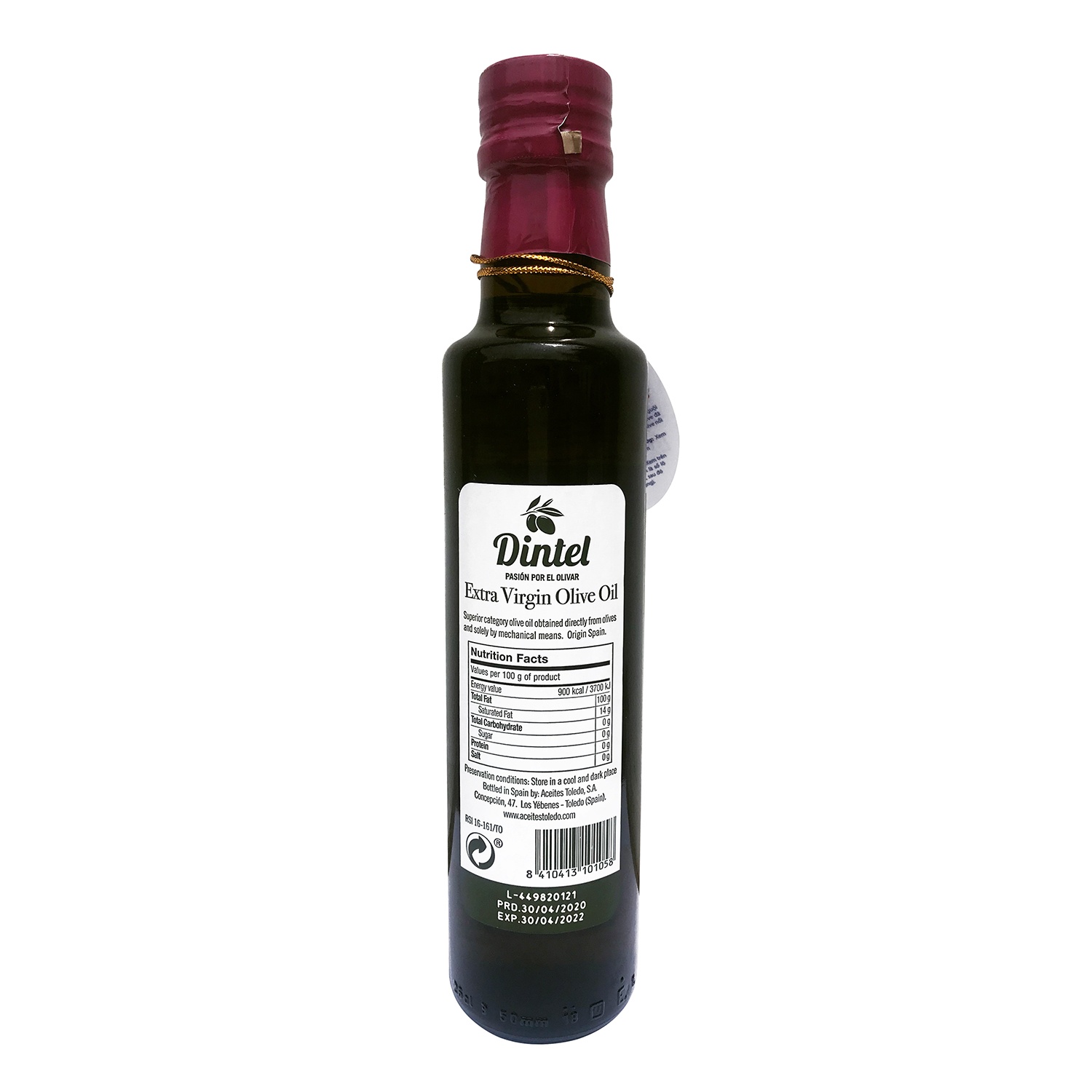 Dầu Olive Dintel siêu nguyên chất 250ml hình 2