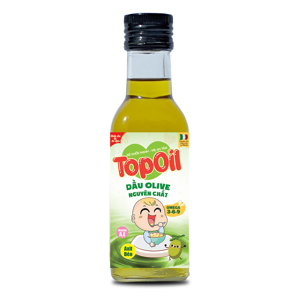 Dầu Olive nguyên chất Toppoil 100ml hình 2