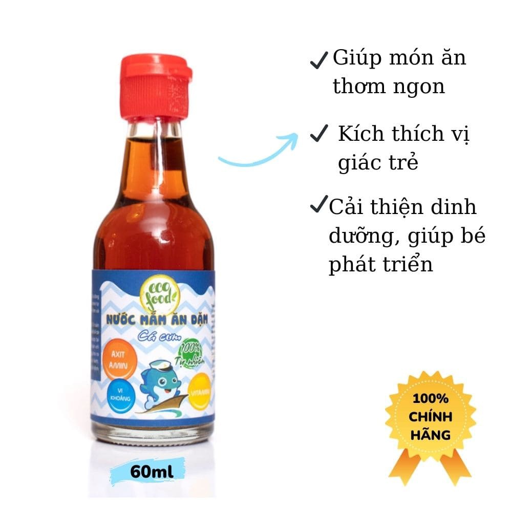 Nước mắm ăn dặm nguyên chất Ecofood 60ml hình 2