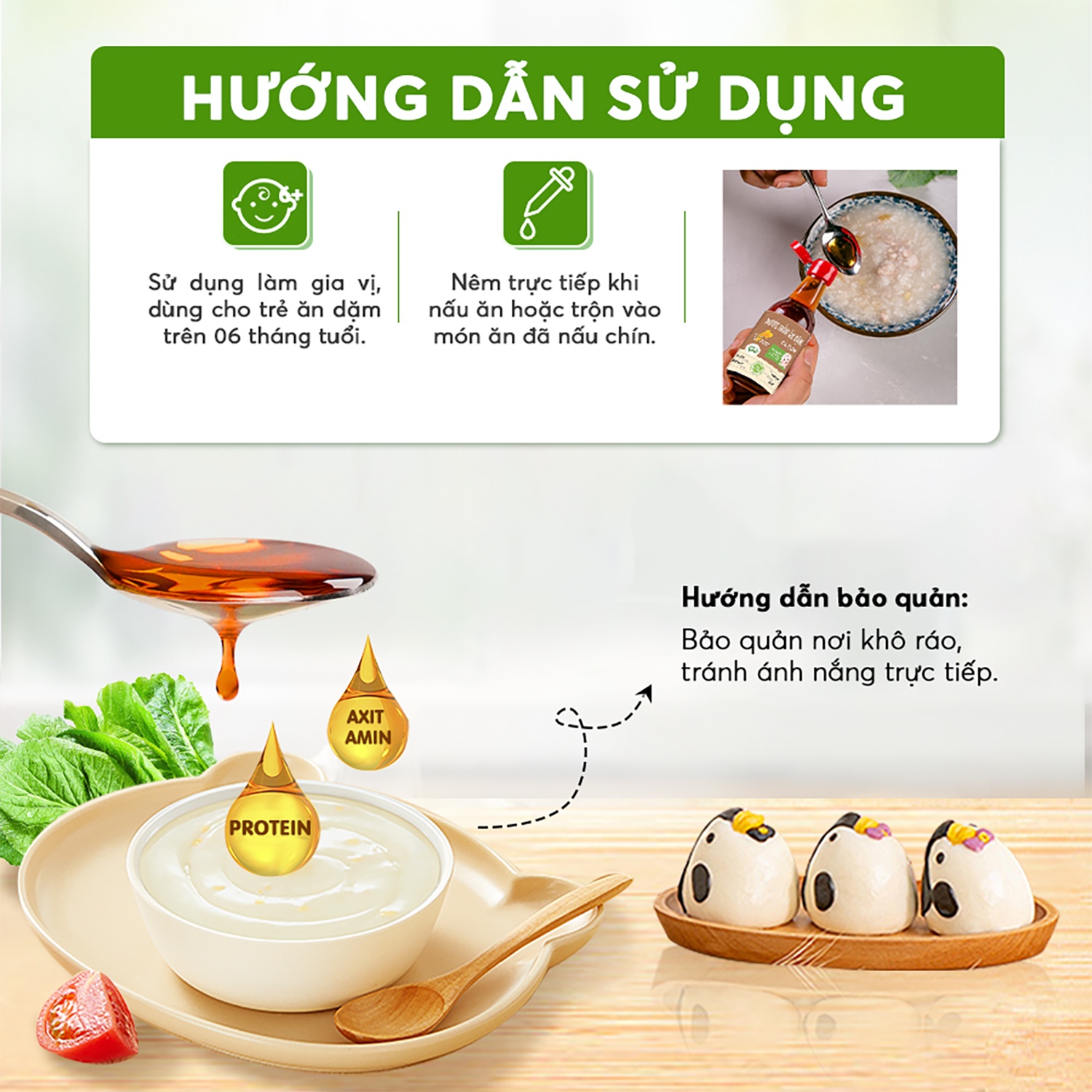 Hướng dẫn sử dụng nước mắm ăn dặm nguyên chất Ecofood 150ml