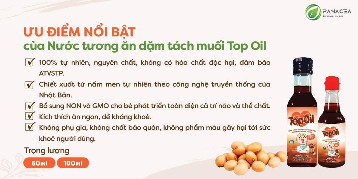 Nước tương tách muối nguyên chất Toppoil 100ml hình 3
