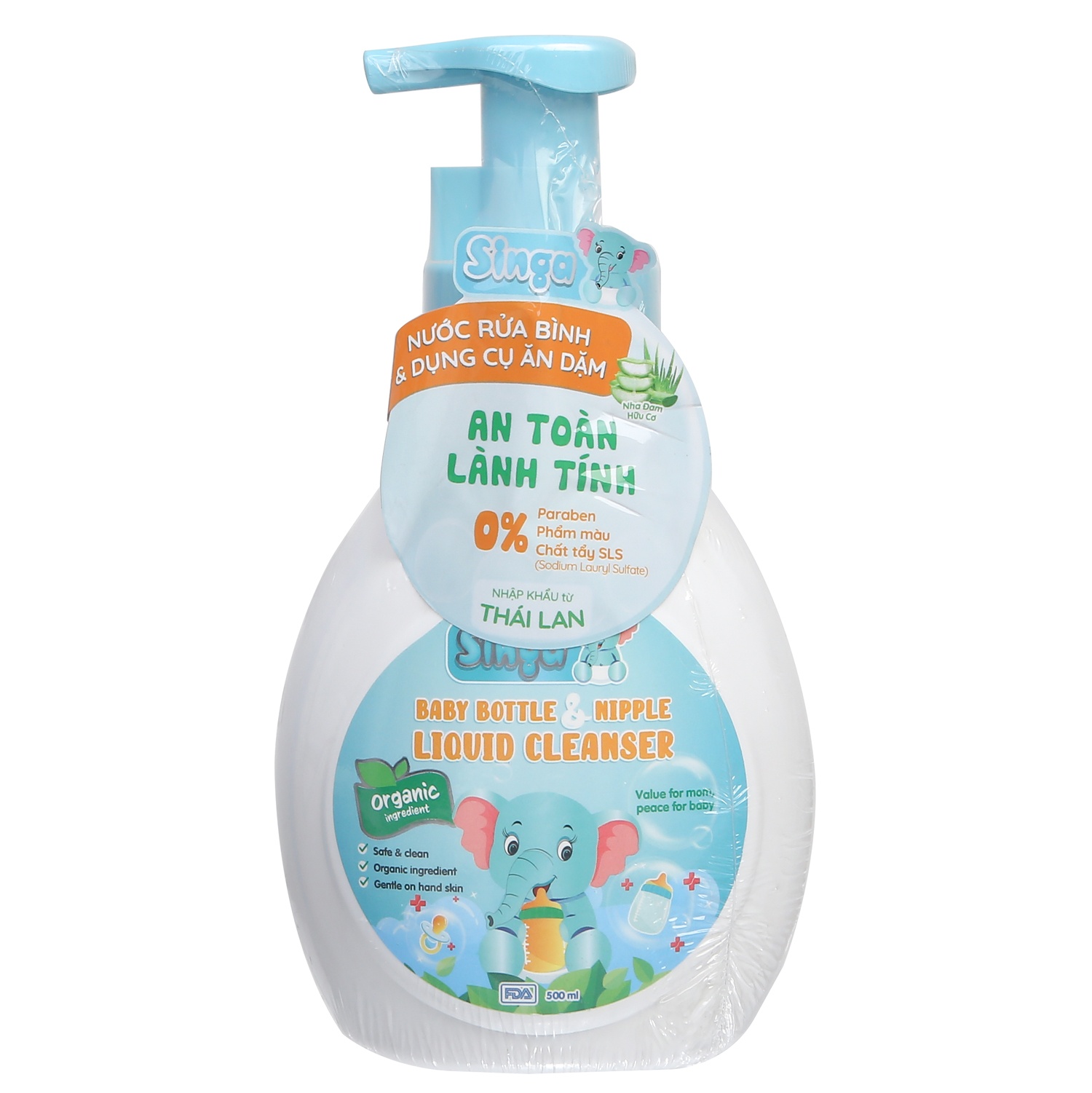 Chai rửa bình sữa Singa 500ml hình 1