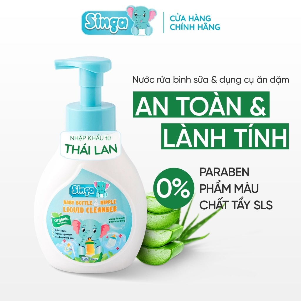 Chai rửa bình sữa Singa 500ml hình 3