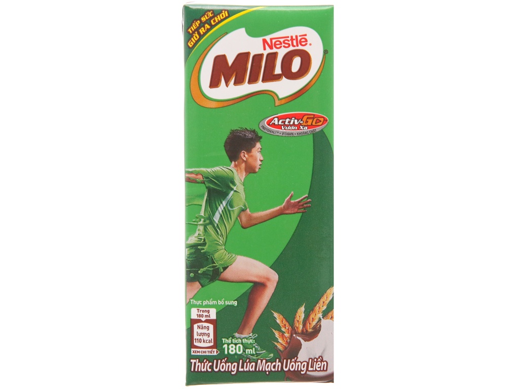 Lốc 4 hộp sữa Milo Active Go 180ml cho bé trên 6 tuổi hình 2