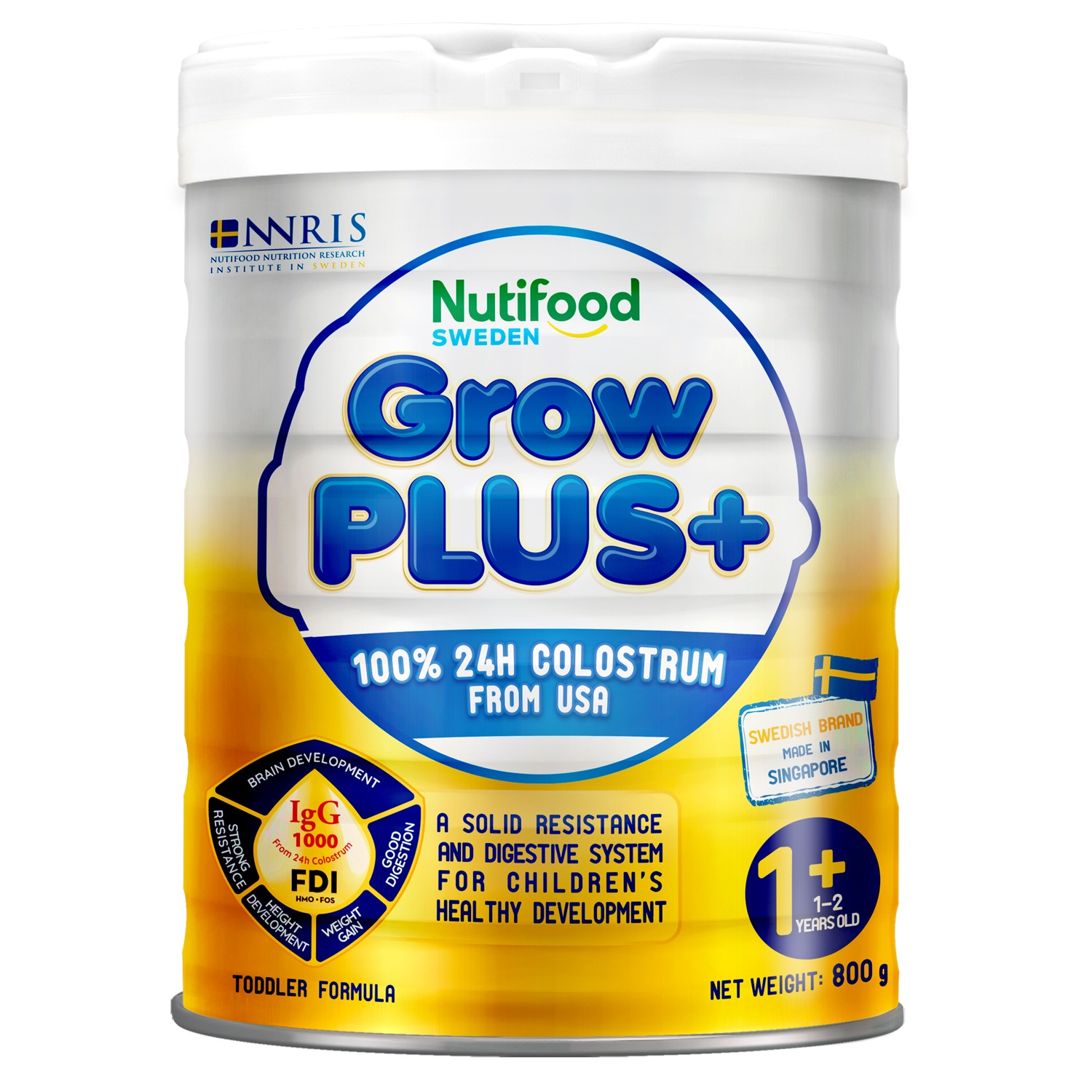 Sữa bột Nutifood Grow Plus+ Vàng (Sữa non) 800g cho bé trên 1 tuổi hình 2