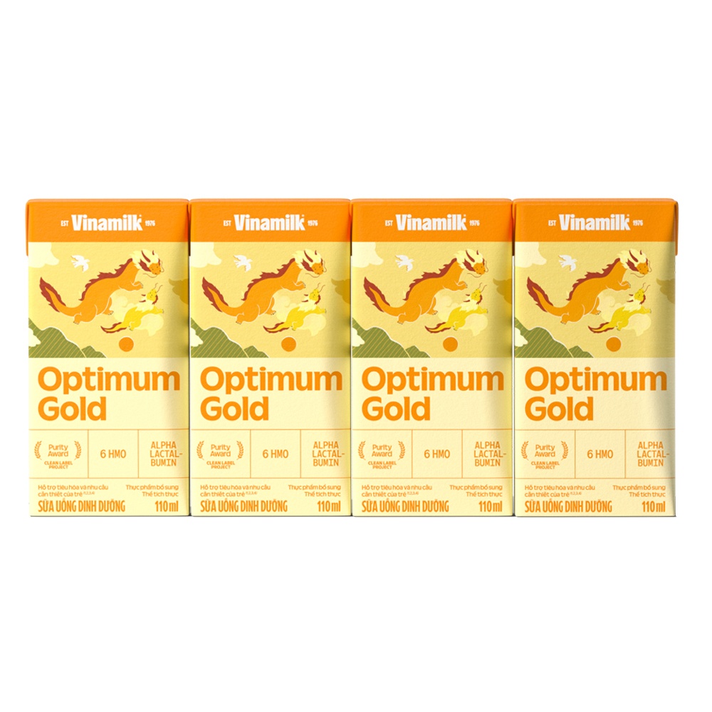 Sữa bột pha sẵn Optimum Gold 4x110ml hình 1