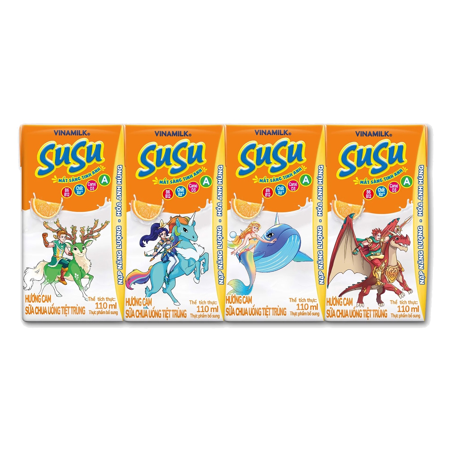 Sữa chua uống Susu hương cam (4*110ml) hình 1