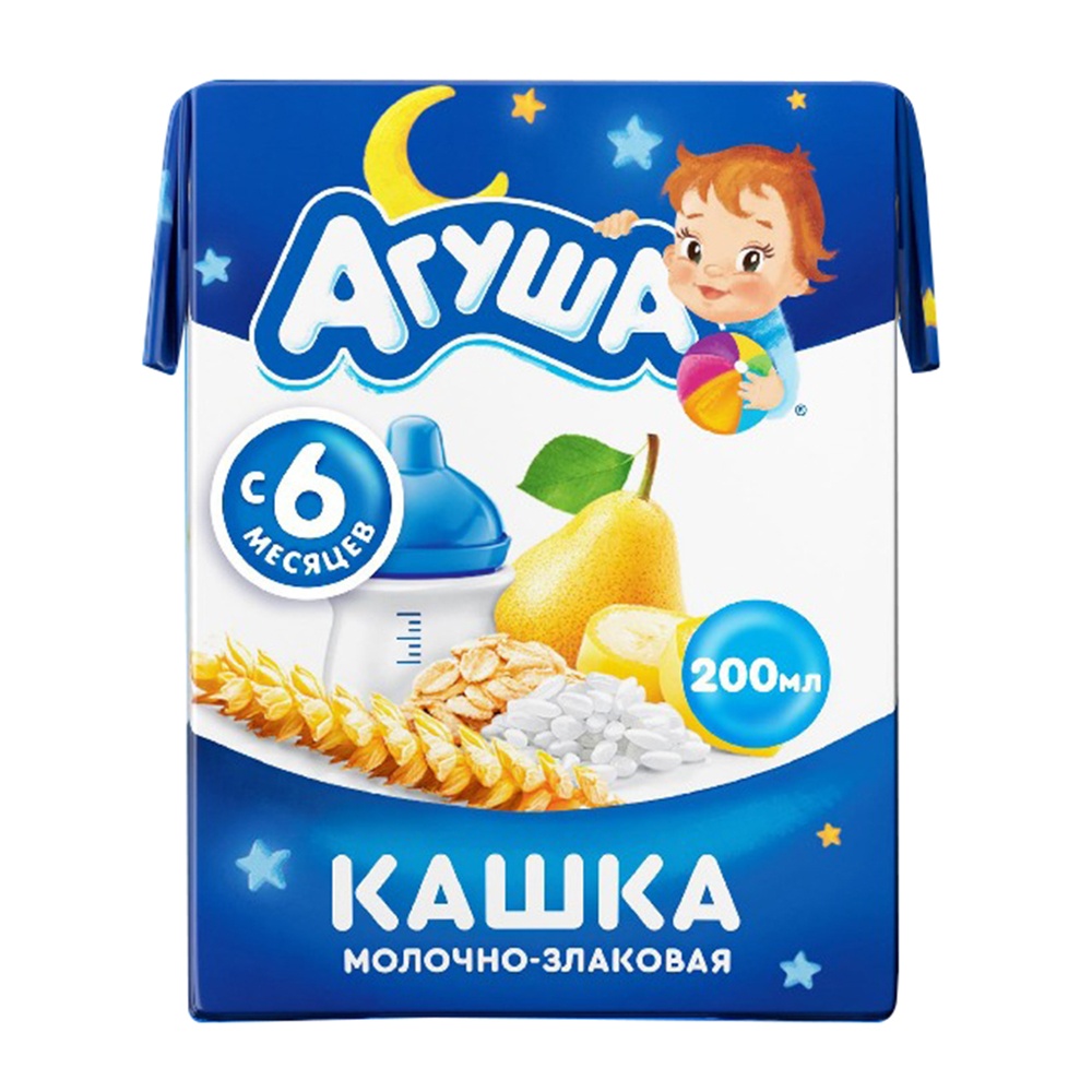 Sữa đêm ngũ cốc vị lê và chuối Agusha 200ml hình 1