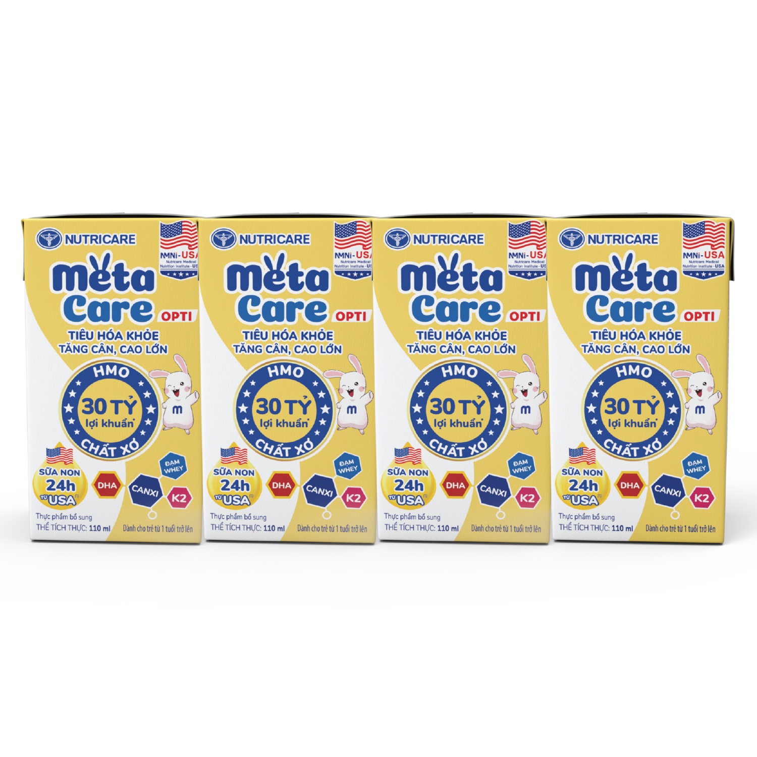 Sữa dinh dưỡng pha sẵn Metacare Opti 4x110ml