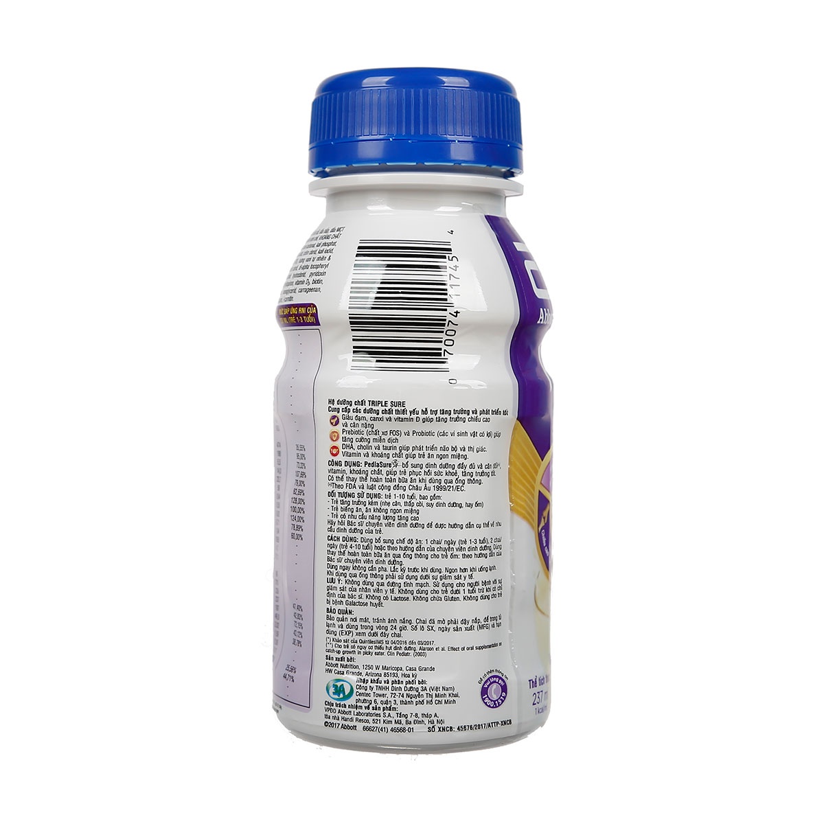 Sữa nước PediaSure BA 1+ hương Vani 237ml cho bé từ 1-10 tuổi hình 3